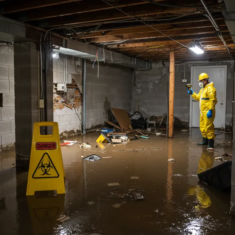 Flooded Basement Electrical Hazard in Mineral Point, WI Property